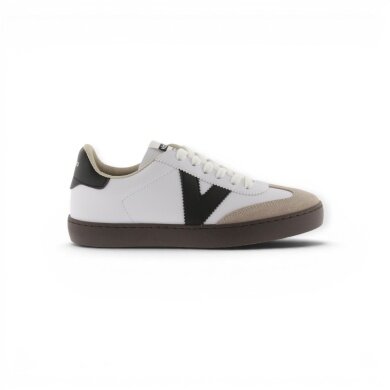victoria Sneaker Barcelona Ciclista (Lederoptik/Kontrast) - weiss/braun/schwarz