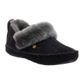 Warmbat Hausschuhe Barrine Suede (Wildleder, Merinowolle) schwarz Damen