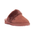 Warmbat Hausschuhe Pantoffel Flurry Suede mit Merino Schaffell braunrot Damen