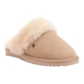 Warmbat Hausschuhe Pantoffel Flurry Suede mit Merino Schaffell hellbraun Damen