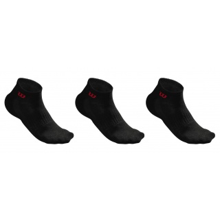Wilson Tennissocken Quarter schwarz Herren - 3 Paar
