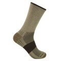 Wrightsock Wandersocke Crew Escape (extra Frottee-Polsterung, mitteldick) braun/khakigrün - 1 Paar
