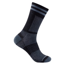 Wrightsock Sportsocken Crew Coolmesh II (dünn, atmungsaktiv, bequem) schwarz/grau - 1 Paar