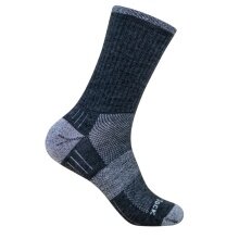 Wrightsock Wandersocke Crew Merino Escape (extra Frottee-Polsterung, mitteldick) grau/smokeblau - 1 Paar