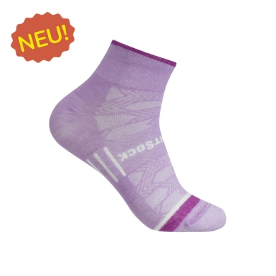 Wrightsock Sportsocken Quarter Coolmesh II (dünn, atmungsaktiv, bequem) pale lila - 1 Paar