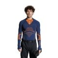 X-Bionic Funktions-Langarmshirt Energy Accumulator Light Half Zip Unterwäsche marineblau/orange Herren