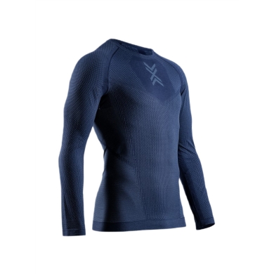X-Bionic Lauf-Langarmshirt Xceed Run Shirt LS (leicht, optimale Temperaturregulierung) marineblau/slate Herren