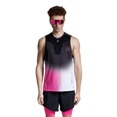 X-Bionic Lauf-Tanktop Corefusion Run Tank schwarz/neopink/weiss Herren