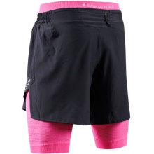 X-Bionic Laufhose Effektor 2in1 Short (eingehängte Innenhose) kurz schwarz/neopink Herren