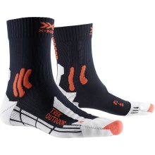 X-Socks Trekkingsocke Trek Outdoor 4.0 - optimaler Komfort für lange Wanderungen - dunkelblau/orange - 1 Paar