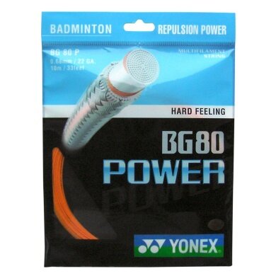 Besaitung mit Badmintonsaite Yonex BG 80 Power orange