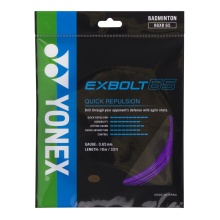 Yonex Badmintonsaite Exbolt 65 (Kontrolle) violett 10m Set