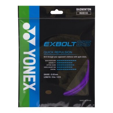 Yonex Badmintonsaite Exbolt 65 (Kontrolle) violett 10m Set