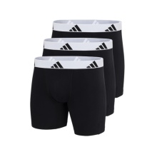 adidas Unterwäsche Boxershorts Brief Active Flex Cotton schwarz/weiss Herren - 3 Stück
