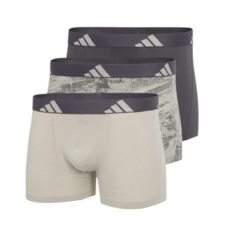 adidas Unterwäsche Boxershorts Trunk Active Flex Cotton schwarz/beige/grün Herren - 3 Stück