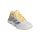 adidas Hallen-Indoorschuhe Courtstabil (Basketball) weiss/silber/orange Damen