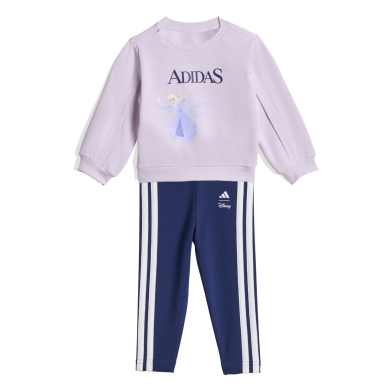 adidas Jogginganzug Disney Die Eiskönigin (Baumwolle-Mischung) lila/navyblau Kleinkinder Mädchen