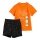 adidas Jogginganzug Disney Micky Maus (T-shirt und kurze Hose) orange/rot Kleinkinder