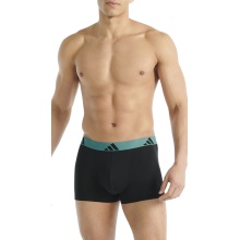 adidas Unterwäsche Boxershorts Trunk Active Flex Cotton schwarz/grün/blau Herren - 3 Stück