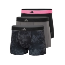 adidas Unterwäsche Boxershorts Trunk Climacool Active Micro Flex Eco schwarz/grau/pink Herren - 3 Stück