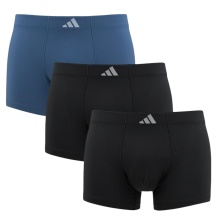adidas Unterwäsche Boxershorts Trunk Climacool Active Micro Tech - schwarz/blau - 3 Stück