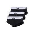 adidas Unterwäsche Slip Brief Active Flex Cotton - schwarz/weiss - 3 Stück