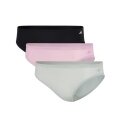 adidas Unterwäsche Slip Bikini (perfekte Passform) schwarz/grau/pink Damen - 3 Stück
