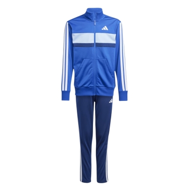 adidas Trainingsanzug Seasonal Essentials Tiberio 3-Streifen royalblau Kinder