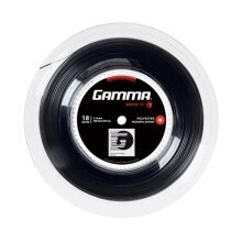 Gamma Tennissaite Moto (Haltbarkeit+Spin) schwarz 100m Rolle