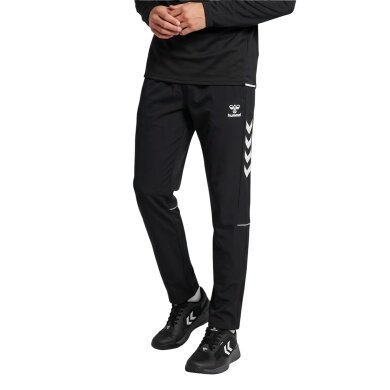 hummel Freizeithose hmlCORE 2.0 Woven Pants (elastischer Bund) lang schwarz/weiss Herren