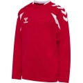 hummel Pullover hmlCORE 2.0 Crew Neck (100% rec. Polyester) rot/weiss Kinder