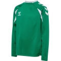 hummel Pullover hmlCORE 2.0 Crew Neck (100% rec. Polyester) grün/weiss Kinder