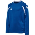 hummel Pullover hmlCORE 2.0 Crew Neck (100% rec. Polyester) blau/weiss Kinder