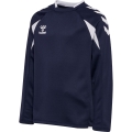 hummel Pullover hmlCORE 2.0 Crew Neck (100% rec. Polyester) marineblau/weiss Kinder