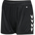 hummel Sporthose hmlCORE XK Poly Shorts (robuster Doppelstrick, ohne Seitentaschen) kurz schwarz Damen
