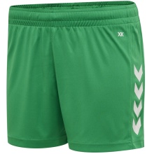 hummel Sporthose hmlCORE XK Poly Shorts (robuster Doppelstrick, ohne Seitentaschen) kurz grün Damen