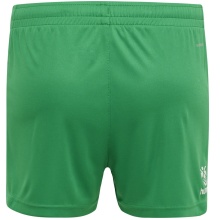 hummel Sporthose hmlCORE XK Poly Shorts (robuster Doppelstrick, ohne Seitentaschen) kurz grün Damen