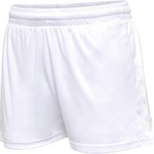 hummel Sporthose hmlCORE XK Poly Shorts (robuster Doppelstrick, ohne Seitentaschen) kurz weiss/weiss Damen