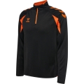 hummel Sport-Langarmshirt hmlCORE 2.0 Half Zip (optimale Bewegungsfreiheit) schwarz/orange Herren