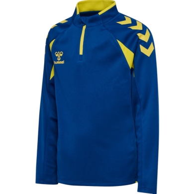 hummel Sport-Langarmshirt hmlCORE 2.0 Half Zip (optimale Bewegungsfreiheit) blau/gelb Jungen