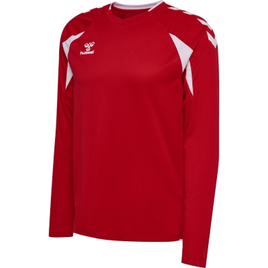 hummel Sport-Langarmshirt hmlCORE 2.0 Jersey (angenehmes Tragegefühl) rot/weiss Herren