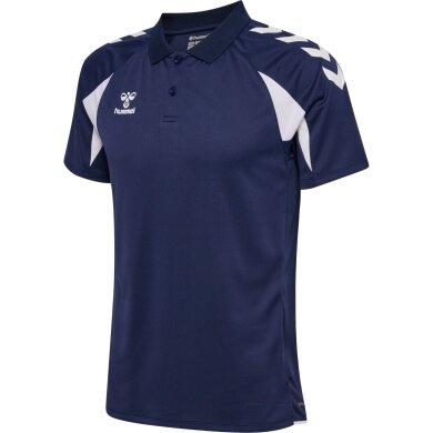 hummel Sport-Polo hmlCORE 2.0 (100% rec. Polyester) marineblau/weiss Herren