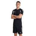 hummel Sport-Shirt hmlCORE 2.0 (rec. Polyester, optimale Bewegungsfreiheit) kurzarm schwarz/weiss Herren