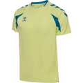 hummel Sport-Shirt hmlCORE 2.0 (rec. Polyester, optimale Bewegungsfreiheit) kurzarm limegrün/blau Herren