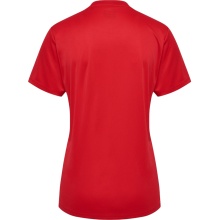 hummel Sport-Shirt hmlESSENTIAL (100% rec. Polyester) Kurzarm rot Damen