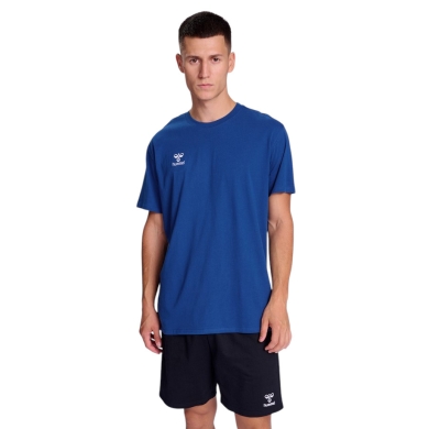 hummel Sport/Freizeit-Tshirt hmlGO 2.0 (Bio-Baumwolle, klassisch Design) Kurzarm royalblau Herren