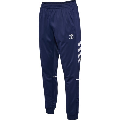 hummel Sporthose hmlCORE 2.0 Track Pants (100% rec. Polyester) lang marineblau/weiss Herren