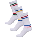 hummel Sportsocken Chevron High Crew Retro weiss/bunt - 3 Paar