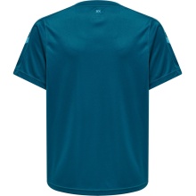hummel Sport-Tshirt hmlCORE XK Poly Jersey (robuster Doppelstrick) Kurzarm coralblau Kinder