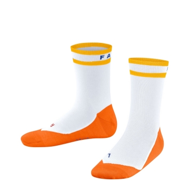 Falke Tagessocke Active Sporty Summer (höchster Tragekomfort) weiss/orange Kinder - 1 Paar